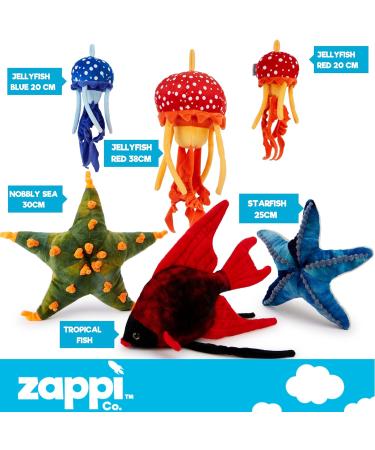 Zappi Co Plush Jellyfish Toy - Safari Animals Collection - 23cm Height - Soft & Cuddly - Perfect for Kids - Buy Online on GoSupps.com