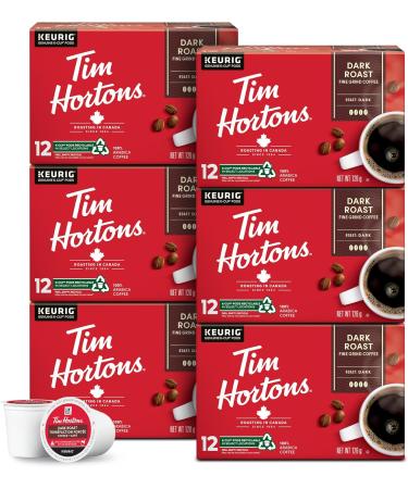 Tim Hortons Dark Roast Coffee Single Serve Keurig K-Cup Pods 72 Count & French Vanilla Cappuccino Flavoured Coffee Single Serve Keurig K-Cup Pods 10 Count Coffee + Coffee Pods 10 Count Dark 72 Count (Pack of 1) - Buy Online on GoSupps.com