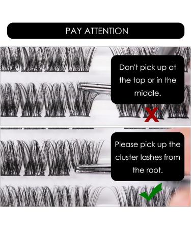 120PCS 3D Individual Cluster Eyelashes Kit - Natural Look D Curl Reusable Fluffy Extensions with Applicator and Bond - DIY Mix 10-16MM Lash Extension Set - Buy Online on GoSupps.com