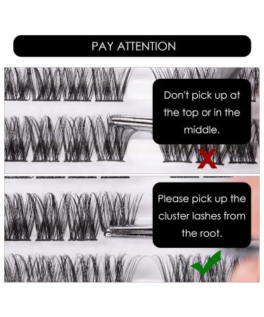 120PC Eyelash Cluster DIY Extension Kit - Natural Look C/D Curl Soft 10-16mm Lengths Applicator & Adhesive Included - Buy Online on GoSupps.com