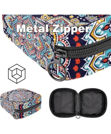 Stylish Storage Bags for Women's Bandages | Bohemian Flower Pattern | Portable Menstrual Pad & Tampon Organizer | Perfect for School & Office - Buy Online on GoSupps.com