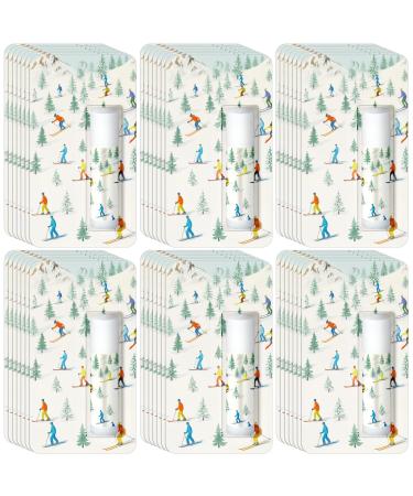 Loopeer 35 Pack Lip Balm Bulk Natural Moisturizing Lipstick Set Party Favors Sports Gift for Team Teen Adults Birthday Party Game Decorations Supplies(Skiing)