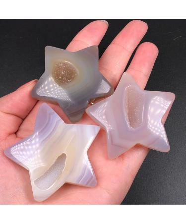 Home Decoration Natural Agate Pentacle Geode Crystal Rock Specimen Reiki for Decor Stones kaixun (Color : Randomly Send Size : 3 Pieces) 3 pieces Randomly Send - Buy Online on GoSupps.com