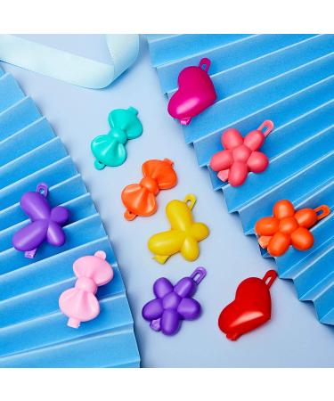 100 Pieces Girls Colorful Hair Barrettes - Self Hinge Hair Clips with Cartoon Designs (Bow, Flower, Heart) for Toddlers - Buy Online on GoSupps.com
