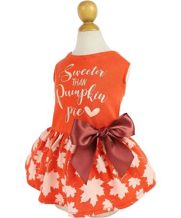 Fitwarm Holiday Dog Dress for Small Dogs and Cats | Thanksgiving Halloween Christmas New Year Birthday Costume | 100% Cotton | X-Small - Buy Online on GoSupps.com