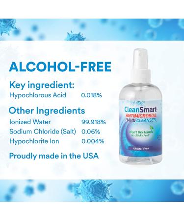 CleanSmart Antimicrobial Hand Cleanser 8oz (Pack of 2) | Alcohol-Free Skin Safe Formula - Buy Online on GoSupps.com