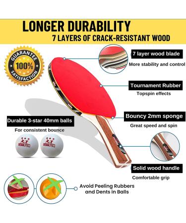 IntegraFun Pro Ping Pong Paddle Set with Net, Balls, and Storage Case - Versatile Table Tennis Kit for Indoor/Outdoor Family Games - Buy Online on GoSupps.com