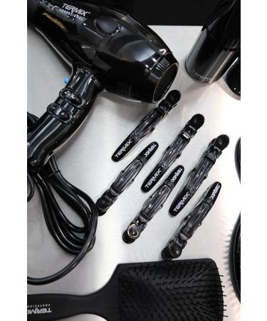 Termix Set of 6 Professional Hair Clips - Soft Touch Matte Black | Perfect Hold for All Hair Types - Buy Online on GoSupps.com