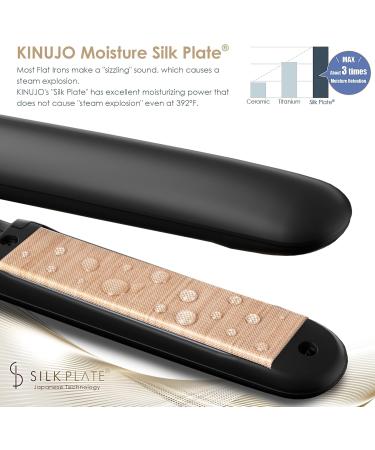 KINUJO Unrivaled Moisture Lock Flat Iron - 2 in 1 Hair Straightener & Curler 5-Second Heat to 450 F Smooth & Hydrated Hair International Shipping Available - Buy Online on GoSupps.com