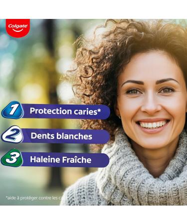Colgate Triple Action Toothpaste Original Mint | Cavity Protection* White Teeth Fresh Breath | Whitening Toothpaste for the Whole Family | Helps Remove Tooth Stains | 2 x 75 ml - Buy Online on GoSupps.com