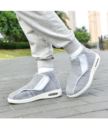 JITUUE Men's Memory Foam Diabetic High-Top Wide Walking Shoes - Grey, Size 13 - Buy Online on GoSupps.com