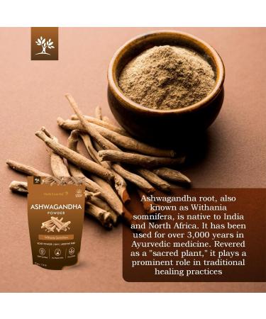 Herb Essential Organic Ashwagandha Root Powder 1.76 oz (0.11 lbs) Withania Somnifera Vegan Gluten-Free & Non-GMO GMP Certified Herbal Ashwagandha Supplements from India - Buy Online on GoSupps.com