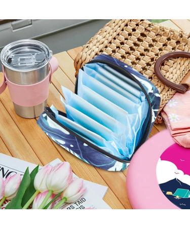 Buy Portable Women's Binding-Up Bags | Menstrual Cup & Insert Bags for Teens - Tropical Palm Leaves Design - Buy Online on GoSupps.com