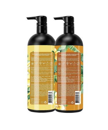 Hempz Hydrating Hair Shampoo & Conditioner Set - Original Floral & Banana Scent - 33.8 fl oz - Vegan Biotin for Dry, Damaged, Color Treated Hair - Buy Online on GoSupps.com