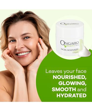 Ongaro Beauty Organic Facial Moisturizer - Hydrating Probiotic Cream with Aloe Vera Vitamins A C & E and Hyaluronic Acid - 2 fl. Oz - International Shipping Available - Buy Online on GoSupps.com