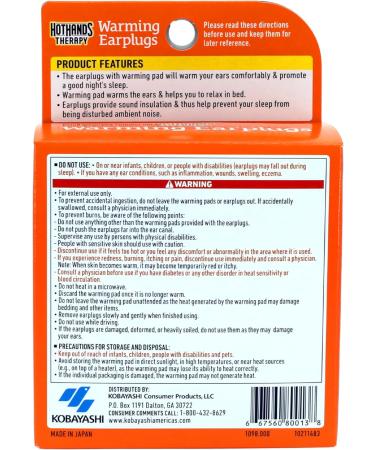 Warming Earplugs | 1 Pair + 4 Warming Pads | Relax & Enjoy Pleasant Warmth - International Shipping Available - Buy Online on GoSupps.com