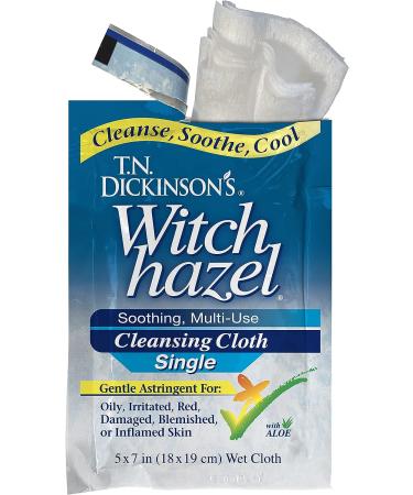T.N. Dickinson's Witch Hazel Cleansing Cloth Towelette Singles - 14 Count (Pack of 1) - Buy Online on GoSupps.com