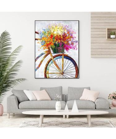 Paint by Numbers Kit for Adults and Kids | Bicycle Floral DIY Painting on Canvas | Unframed, Ideal for Ages 8-12 | Home Wall Decor (15.7x19.7inch) - Buy Online on GoSupps.com