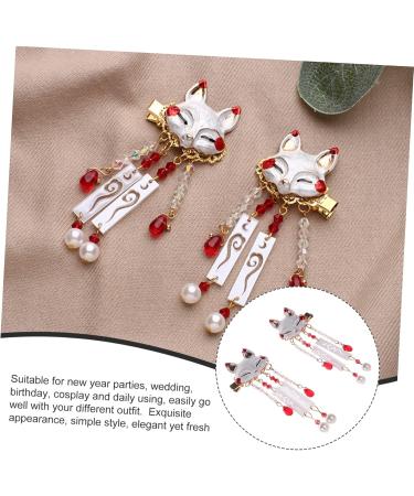 Mikinona 1 Pair Tassel Drop Barrette Alligator Hair Clips Chinese Hair Accessories Women Tassel Hair Clip Tassel Hairpin Tassel Animal Hair Clip Chinese Tassel Hair Clips Tassel Barrette - Buy Online on GoSupps.com