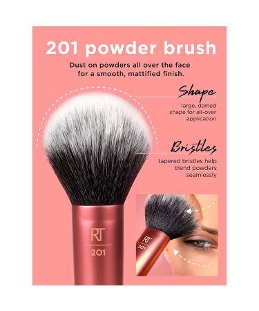 Real Techniques Powder + Bronzer Brush by Samantha Chapman - Flawless Application - Buy Online on GoSupps.com