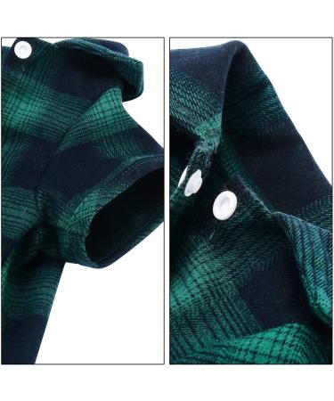 Koneseve Green Plaid Dog Shirt - Stylish Pet Clothes for Small Dogs - Medium Size - Buy Online on GoSupps.com
