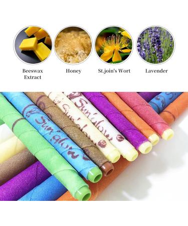16 Pieces Natural Beeswax Ear Candles - Ear Wax Removal with Ear Cups & Protective Panes (8 Colors) - Buy Online on GoSupps.com