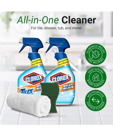 ELKO Heavy Duty Bathroom Cleaner Set: Towel Sponge & 2 Tile Mold Removers - 32oz Bleach Spray - Buy Online on GoSupps.com