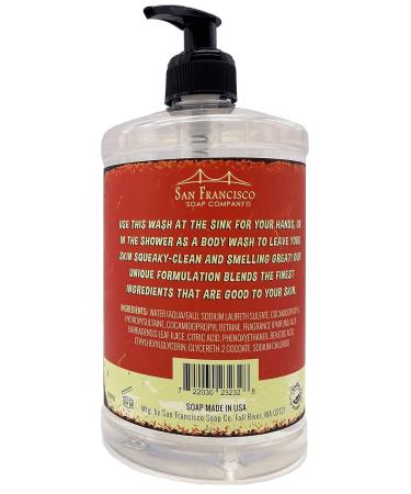 San Francisco Soap Company Cedar and Bourbon Hand and Body Wash for Men | Premium Scented Body Cleanser - International Shipping Available - Buy Online on GoSupps.com