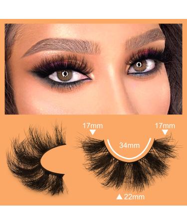 ALPHONSE 8D Volume D Curl Fluffy Mink Lashes 22mm - 5 Pairs Wispy Dramatic Eyelashes - Buy Online on GoSupps.com