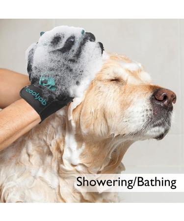 Cool Job Fur Care Gloves & Pet Bath Brush | Gentle De-Filtering Pet Grooming Gloves for Cats Dogs Horses & Rabbits (M-L) - Buy Online on GoSupps.com