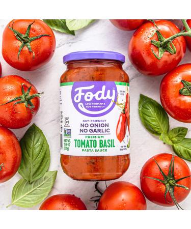 Fody Food Co Tomato Basil Pasta Sauce - 19.4 oz (Gluten-Free, Low-FODMAP) - Buy Online on GoSupps.com