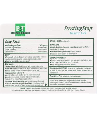 Boericke & Tafel SssstingStop Topical Gel - 1 Ounce | Natural Insect Bite Relief - Fast Shipping Worldwide - Buy Online on GoSupps.com