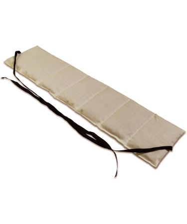 Linseed 7-Chamber Pillow with Band - 65x15 Raw White Heat Cushion for Back & Loin Relief - Buy Online on GoSupps.com
