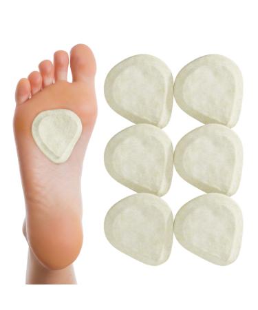 Metatarsal Felt Foot Pad Skived Cut (1/4" Thick) - 6 Pairs (12 Pieces) 1/4" Thick