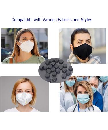 Mandala Crafts Mask Adjuster Elastic Cord Locks - Pack of 200 Black and White Face Mask Tightener Clips for Adjustable Ear Loops and Drawstrings - Buy Online on GoSupps.com