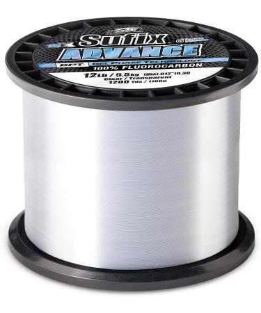 Sufix Advance Fluorocarbon 1200 Yard 12lb Bulk Spool - High-Quality Fishing Line - Buy Online on GoSupps.com