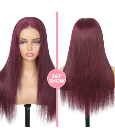 Buy Wear and Go Glueless Wigs - Pre-Cut Lace 18 99J Human Hair - Upgraded 5x5 HD Density for Black Women - Buy Online on GoSupps.com