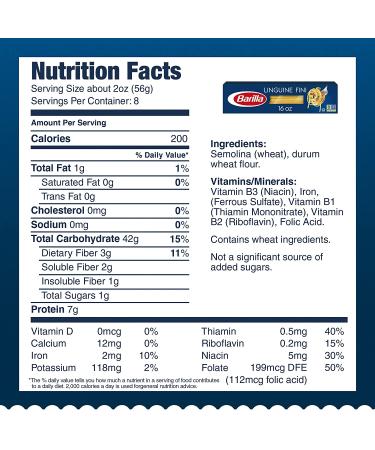 Barilla Linguine Fini Pasta 16 oz. Box (Pack of 20) - Non-GMO Durum Wheat Semolina Pasta - Italy's #1 Brand - Kosher Certified - Buy Online on GoSupps.com