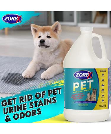 ZORBX Pet Stain and Odor Eliminator - Natural Enzymes Neutralize Strong Pet Odors | 128oz Carpet Cleaner Spray - Buy Online on GoSupps.com