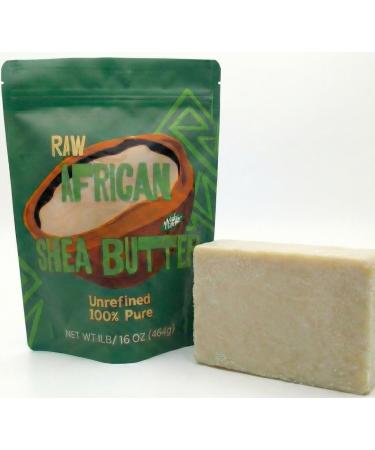 Nimba Foods Raw African Shea Butter Unrefined Bulk 1LB | 100% Pure for Soap Making Body Butter Skin Hair Eczema