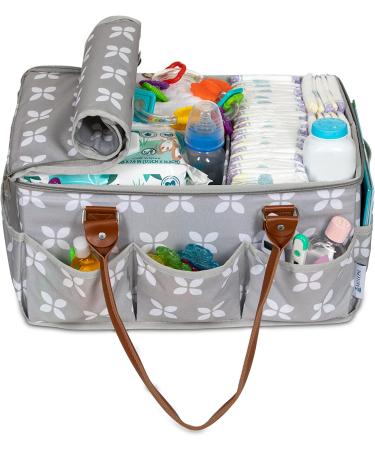 Moteph Extra Large Diaper Caddy & Toy Organizer with Zip-Top Cover - Waterproof Wet/Dry Bag Included | Perfect for Baby Shower - Buy Online on GoSupps.com