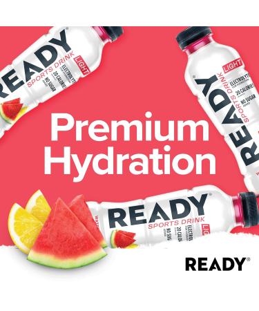 Ready Sports Drink Light The Ultimate Low-Calorie Hydration Drink with 4 Different Electrolytes No Added Sugars Naturally Sweetened & Flavored Watermelon Lemonade 16.9 oz (12-Pack) Watermelon Lemonade 16.9 oz (Pack  - Buy Online on GoSupps.com