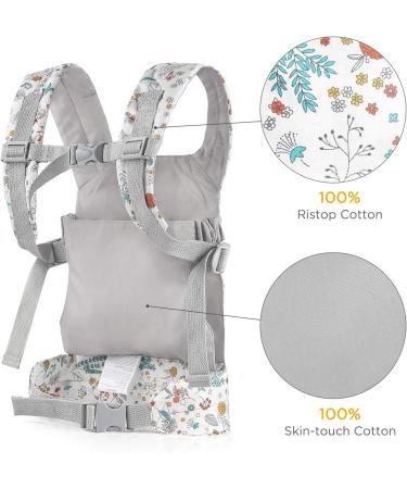 GAGAKU Doll Carrier - Baby Front & Back Cotton Carrier for Children | Green Flowers Design - Buy Online on GoSupps.com