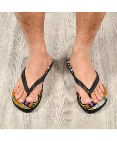 Mnsruu Day of the Dead Skull Flip Flops | Colorful Slippers for Men & Women | Perfect for Travel Home Spa & Hotel - Buy Online on GoSupps.com