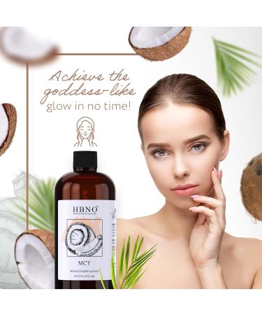 HBNO Organic MCT Oil 16 oz (475ml) Value Size - Ideal for Salad dressings Lip balms Face wash Lotions Skincare and hair care products. Organic MCT 16 Fl Oz - Buy Online on GoSupps.com
