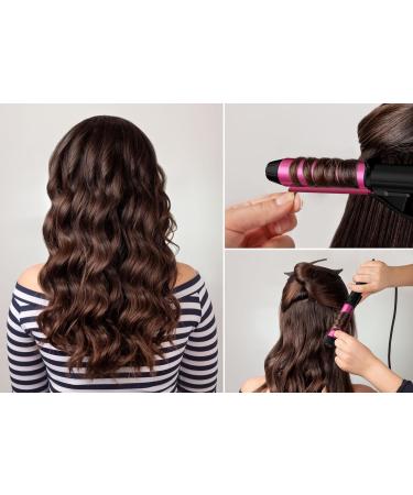 Dual Voltage Travel Ceramic Curling Iron - 1 Inch Mini Size Adjustable Temperature Keratin & Argan Oil - Perfect for Short Hair Includes Storage Bag Hot Pink - Buy Online on GoSupps.com