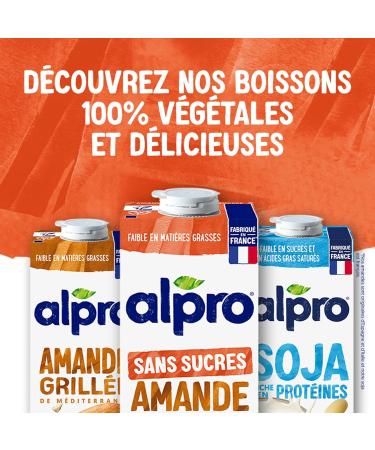 Alpro - Vegetable Drink - Unroasted Almond Milk Without Sugars - 1L - Pack of 4x1L - Buy Online on GoSupps.com