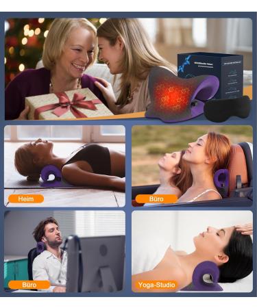 Neck Extensor & Stretcher | Neck & Shoulder Relaxer | Purple Neck Support & Chiropractic Pillow for Pain Relief - Buy Online on GoSupps.com