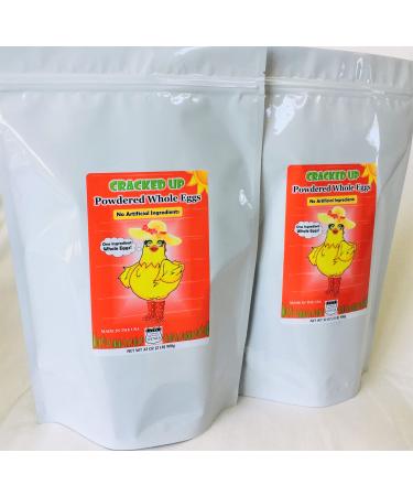 4 POUNDS (64 OZ) Whole Powdered Eggs, 2-Pack, BEST PRICES AND FRESHEST EGGS! MADE IN THE USA, Makes 140 Large Eggs, 1 INGREDIENT - EGGS! FARM FRESH, NON GMO, ALL NATURAL, RESEALABLE POUCH.