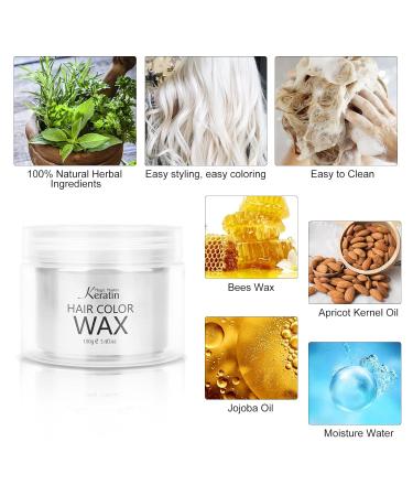 Magic Master Hair Color Wax - Temporary Keratin Styling for Men & Women | Instant White Tone for Parties Festivals & Cosplay - Buy Online on GoSupps.com